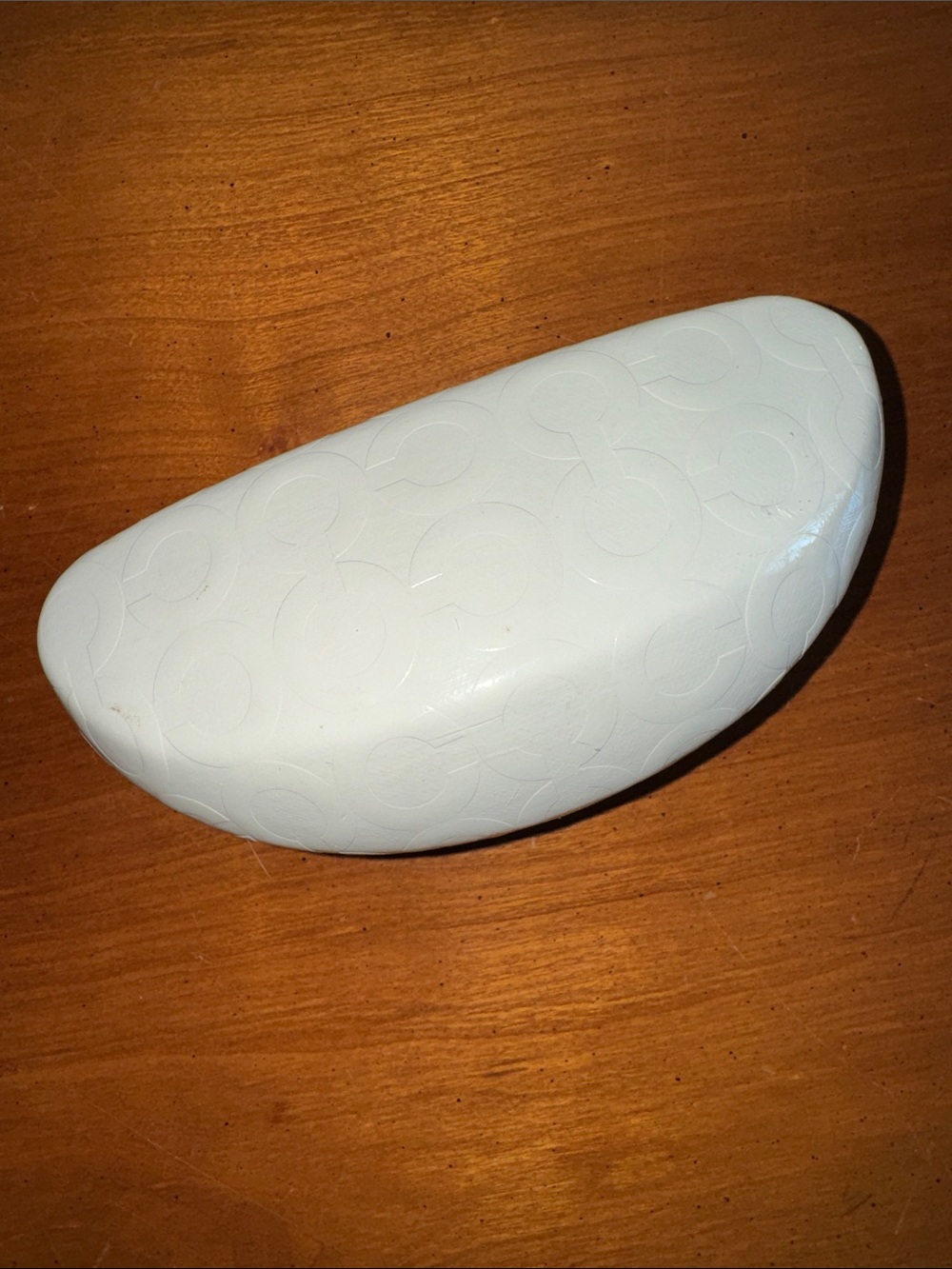 Coach White Embossed Hard Eyeglass Case EUC